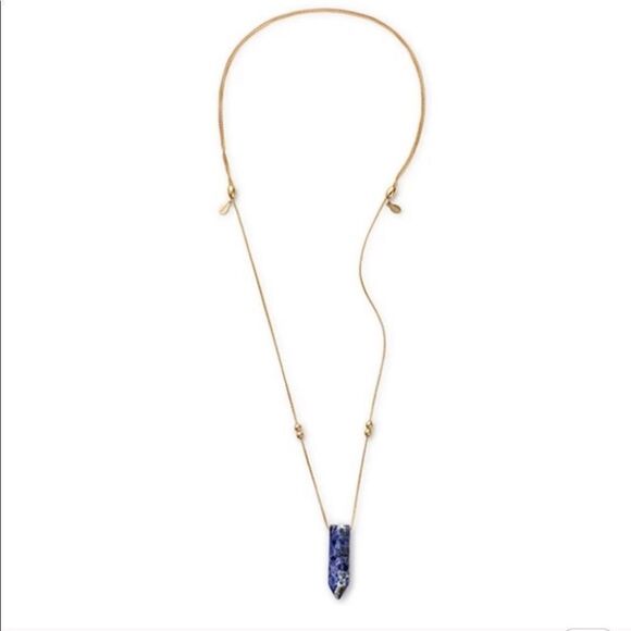 Alex and Ani Earth Sultry Sodalite Pendant Necklace with Station Beads 14kt GP - Picture 3 of 16